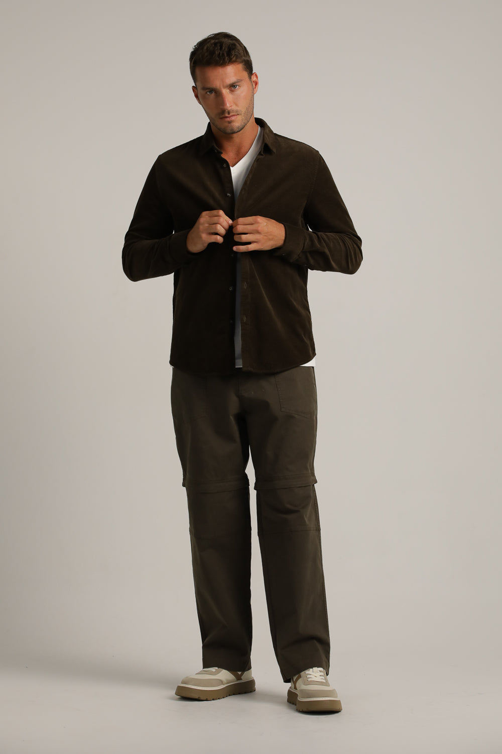 חולצת קורדרוי מכופתרת לגברים | קנת קול