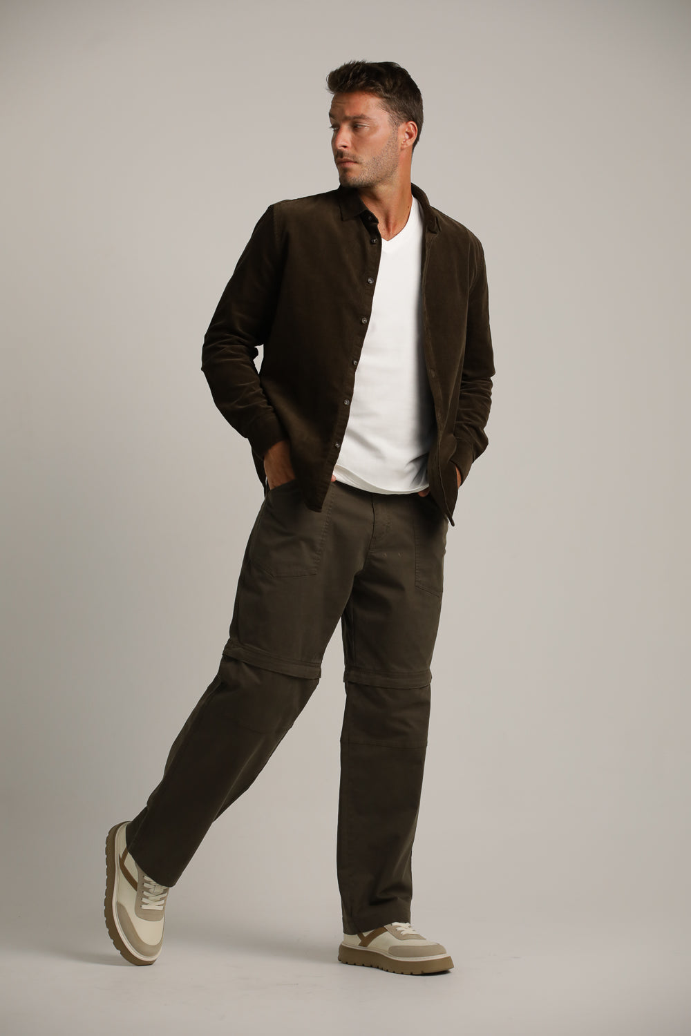 חולצת קורדרוי מכופתרת לגברים | קנת קול