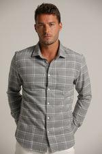 חולצה מכופתרת פלאנל בעיצוב משבצות | קנת קול