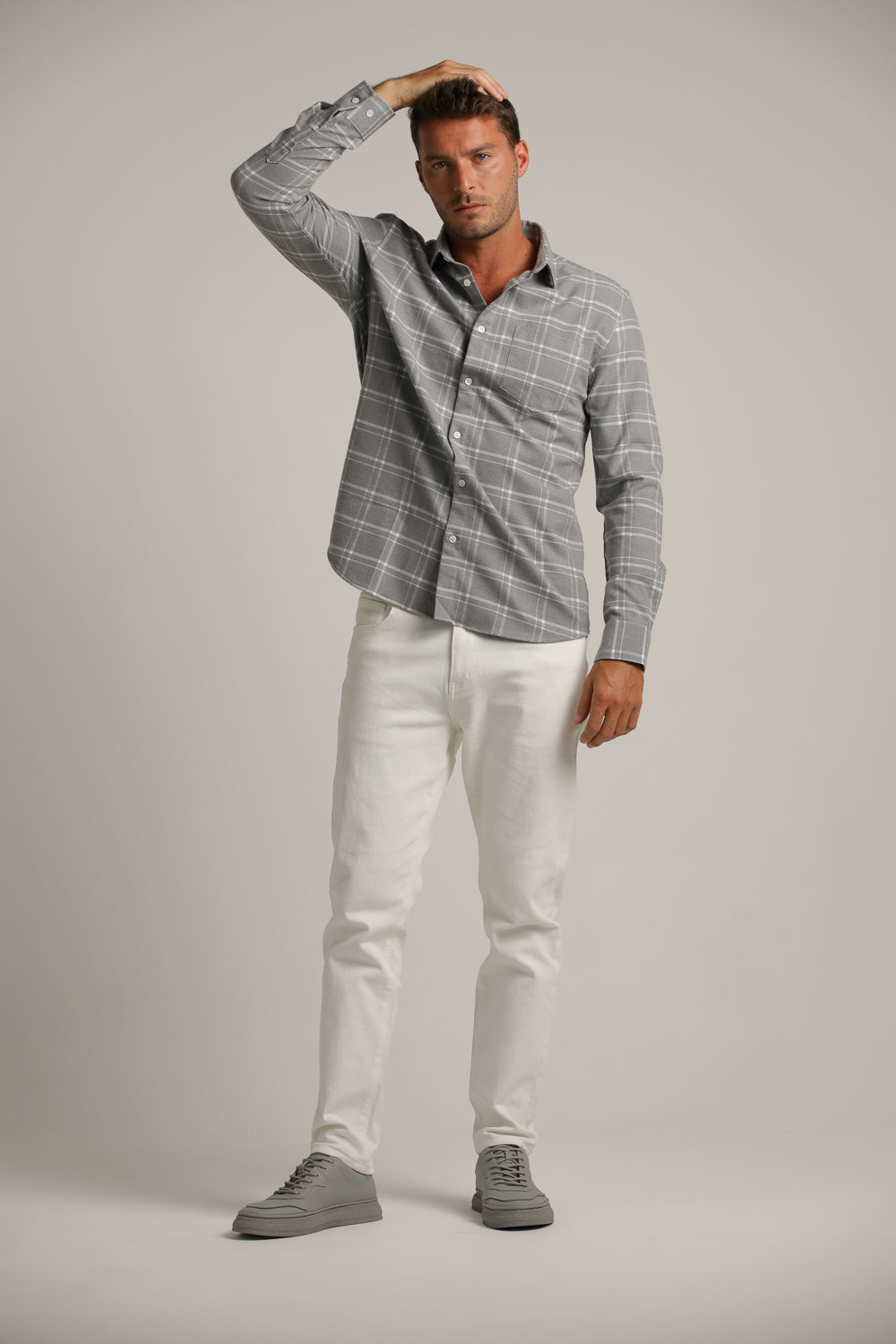 חולצה מכופתרת פלאנל בעיצוב משבצות | קנת קול