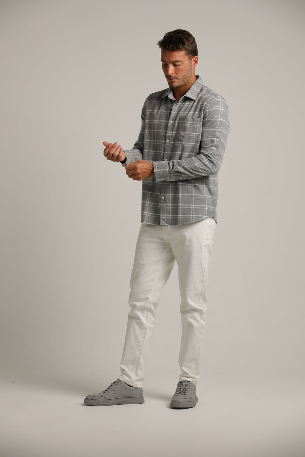 חולצה מכופתרת פלאנל בעיצוב משבצות | קנת קול