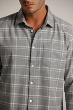 חולצה מכופתרת פלאנל בעיצוב משבצות | קנת קול