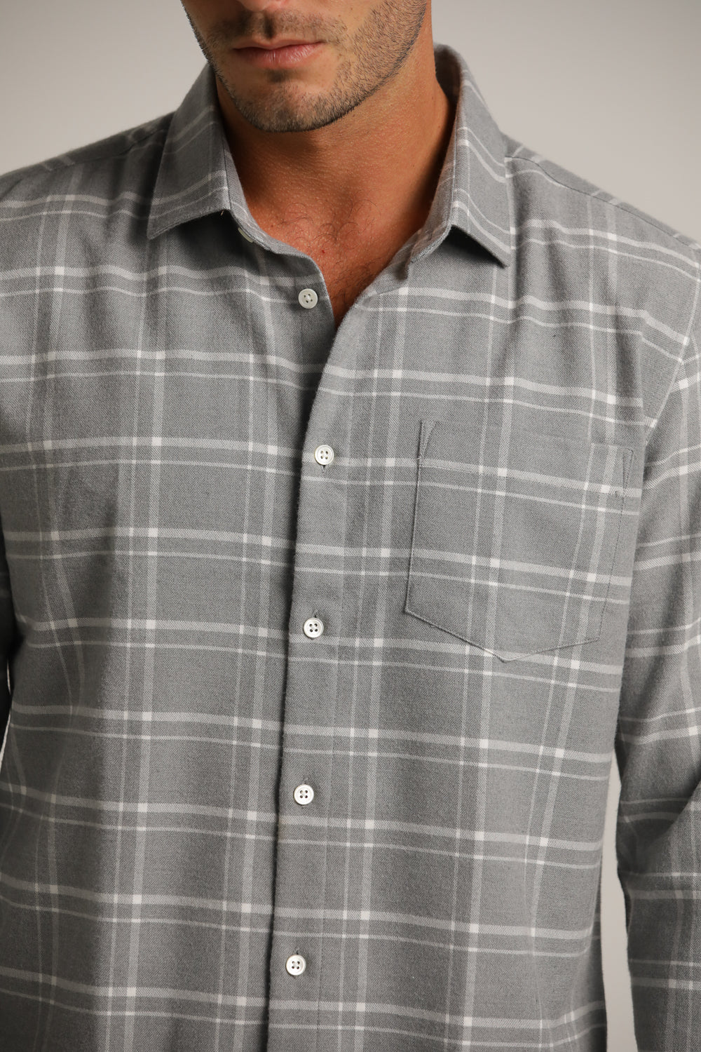 חולצה מכופתרת פלאנל בעיצוב משבצות | קנת קול