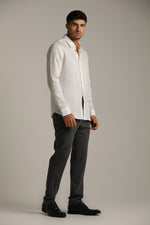 חולצה מכופתרת בטקסטורת קרינקל | קנת קול