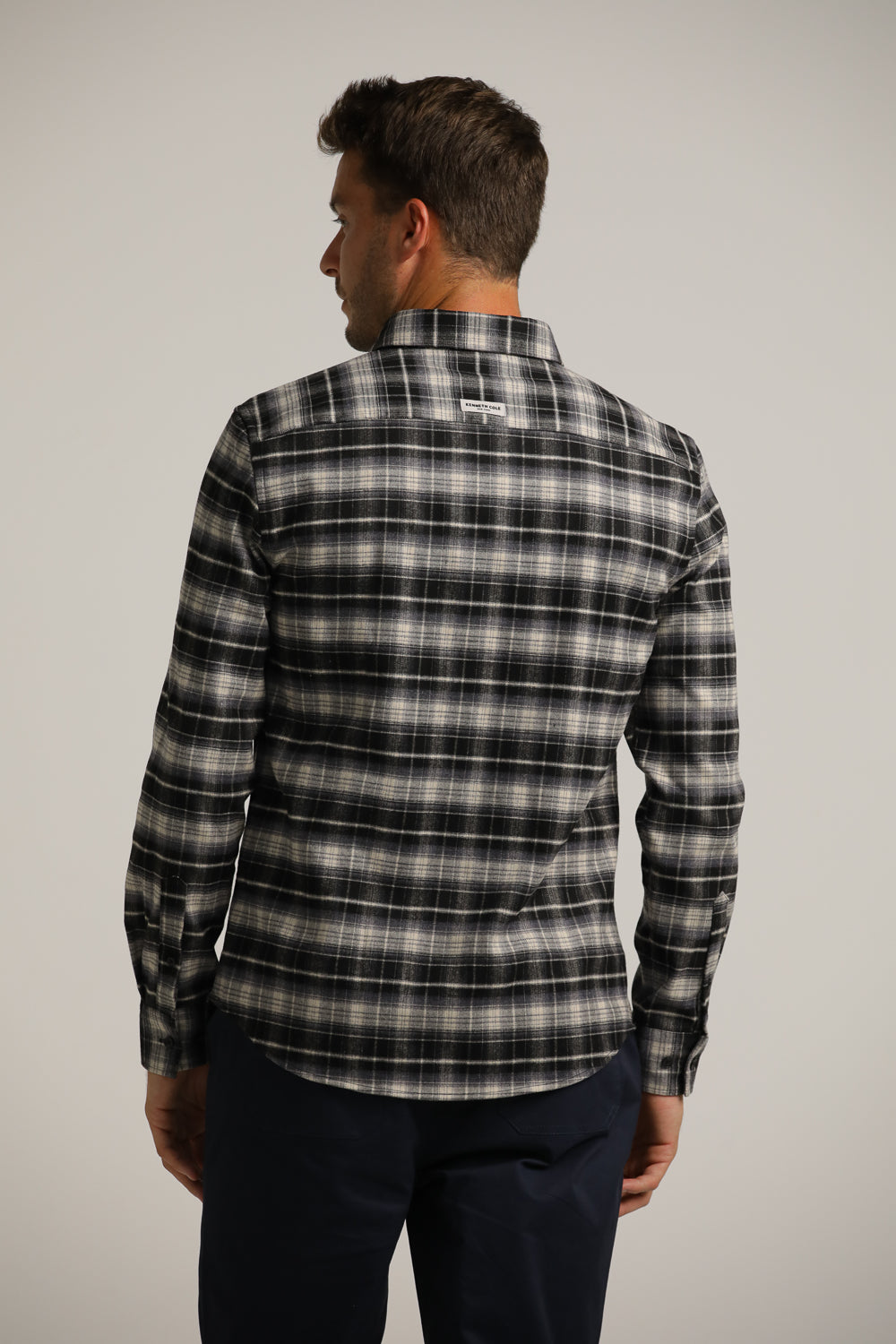 חולצת פלאנל מכופתרת בעיצוב משבצות | קנת קול