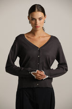 סריג קרדיגן בייסיק עם מחשוף וי | קנת קול