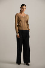 סריג בייסיק עם מחשוף וי | קנת קול