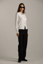 סריג קרדיגן בייסיק עם מחשוף עגול | קנת קול