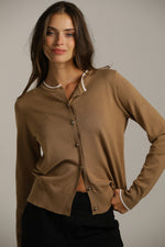 סריג קרדיגן בייסיק עם מחשוף עגול | קנת קול