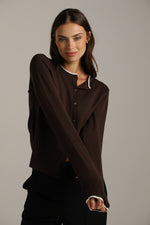 סריג קרדיגן בייסיק עם מחשוף עגול | קנת קול