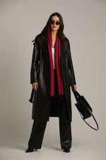 צעיף סרוג עם דוגמת צמה עדינה | קנת קול