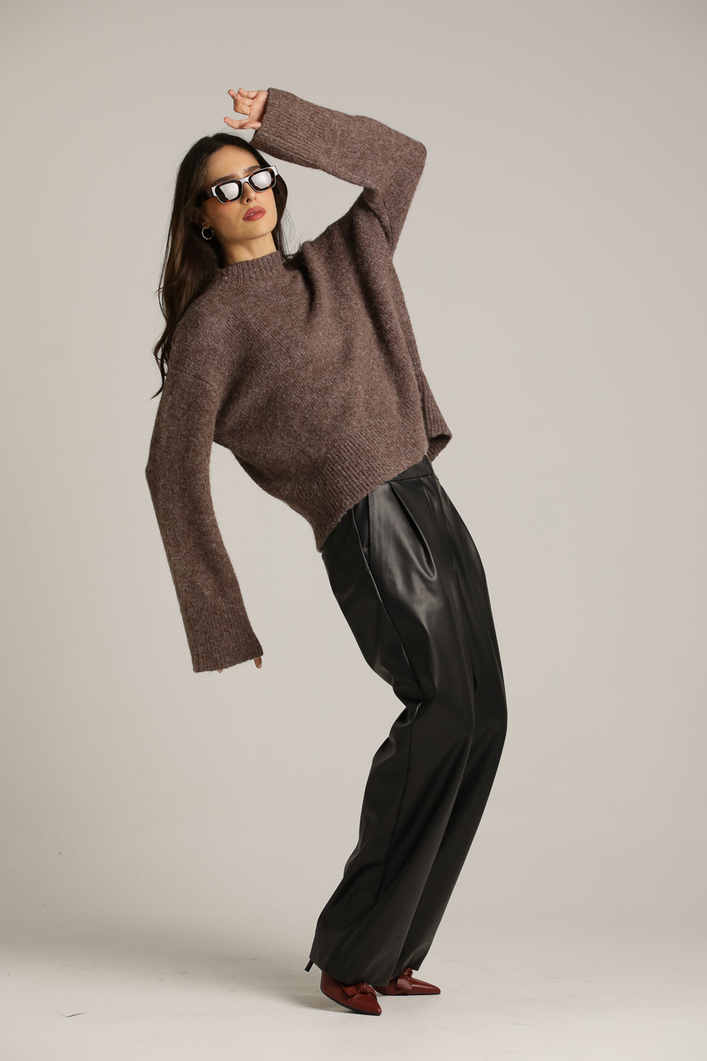 חולצת סריג במראה צמרי | קנת קול