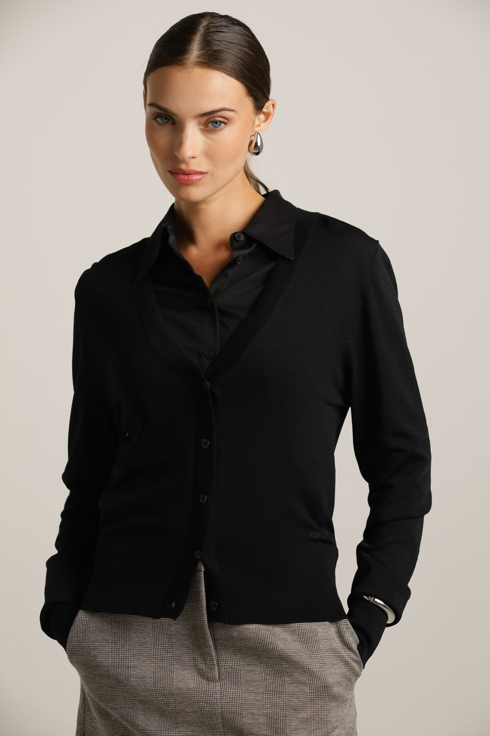 קרדיגן סריג דק חצי שקוף | קנת קול