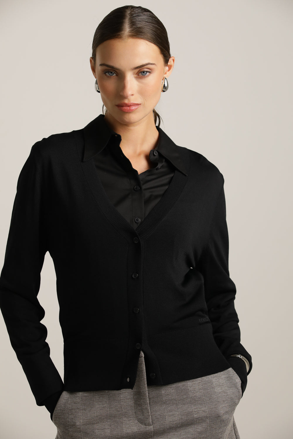 קרדיגן סריג דק חצי שקוף | קנת קול