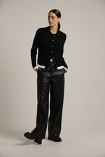 קרדיגן סרוג עם צווארון פולו | קנת קול