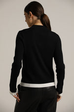 קרדיגן סרוג עם צווארון פולו | קנת קול