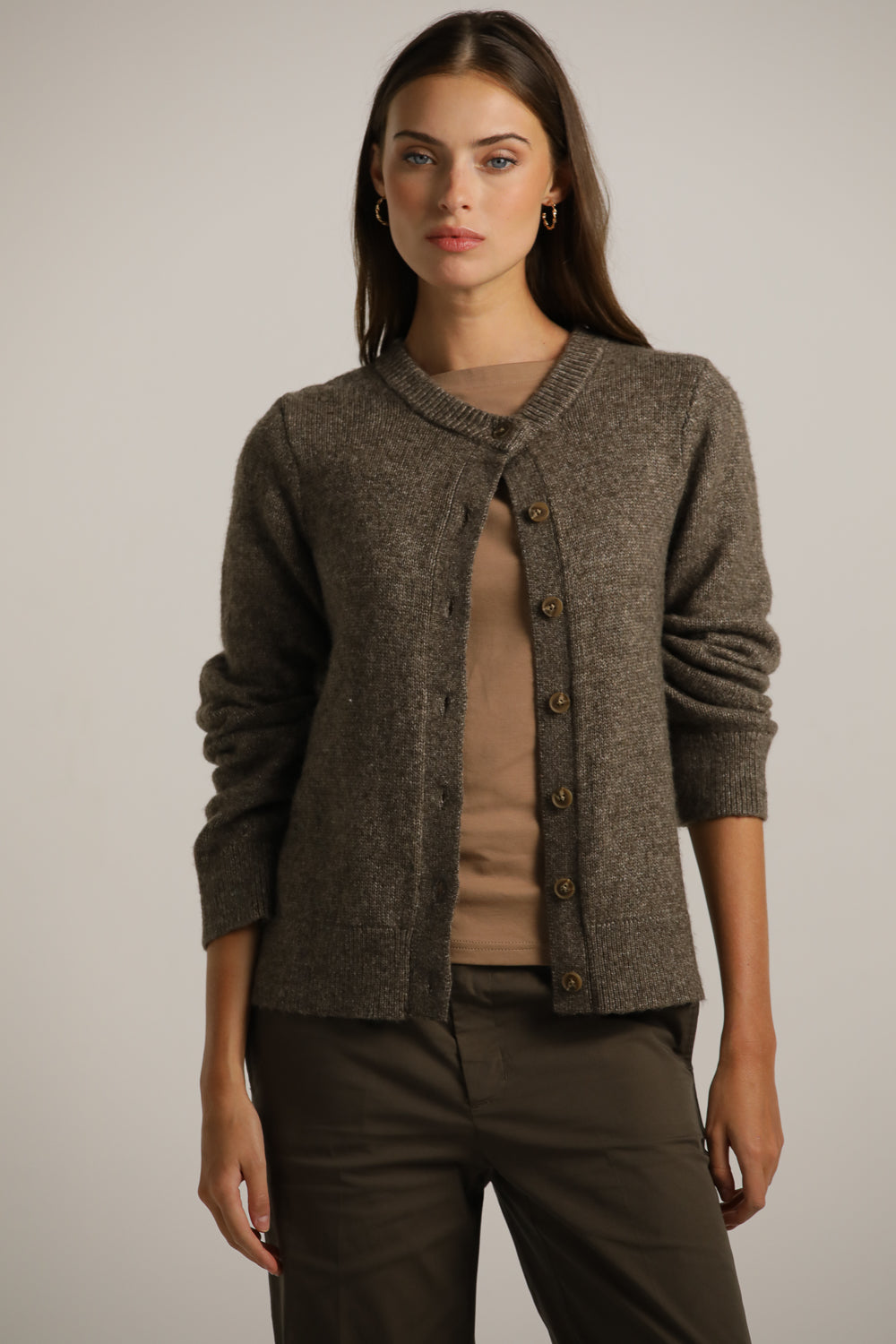 סריג קרדיגן במרקם צמרי | קנת קול