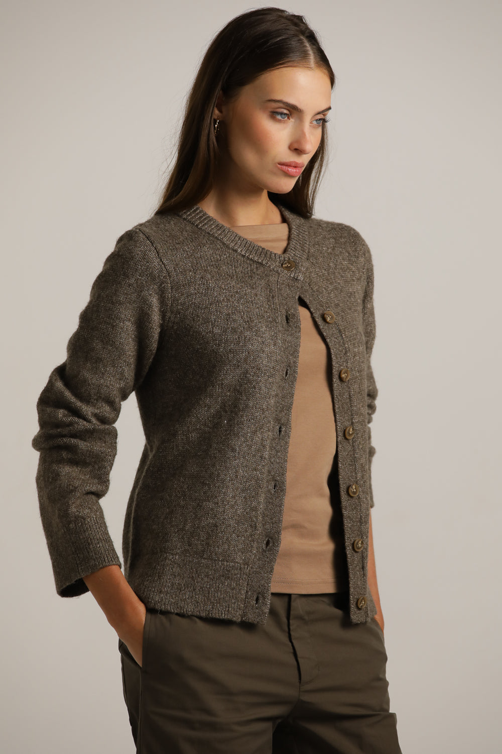 סריג קרדיגן במרקם צמרי | קנת קול