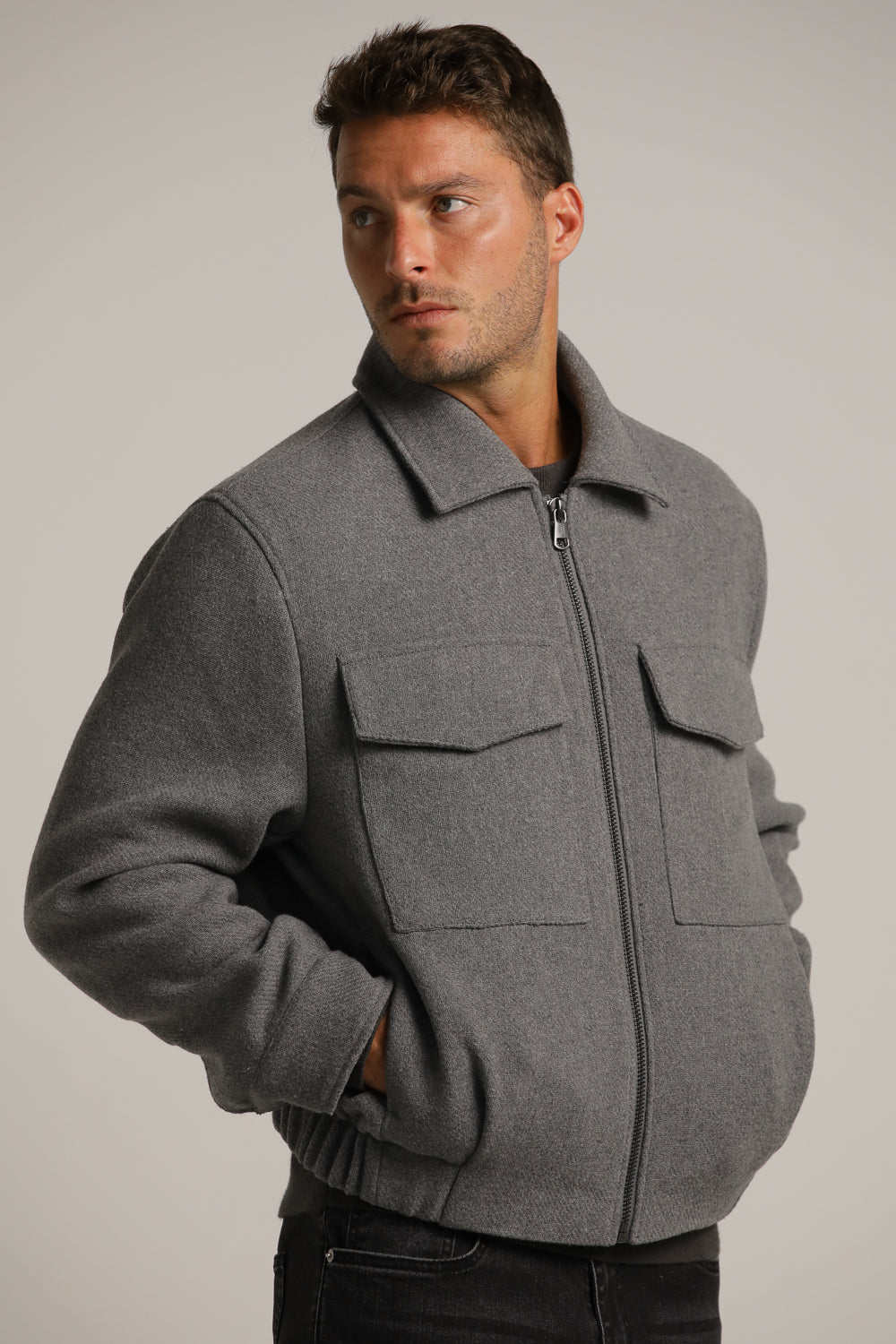 ג'קט בומבר במרקם צמרי | קנת קול