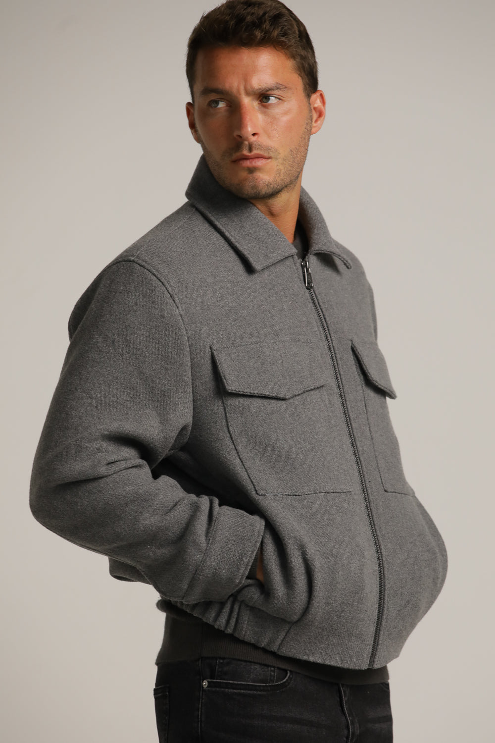 ג'קט בומבר במרקם צמרי | קנת קול