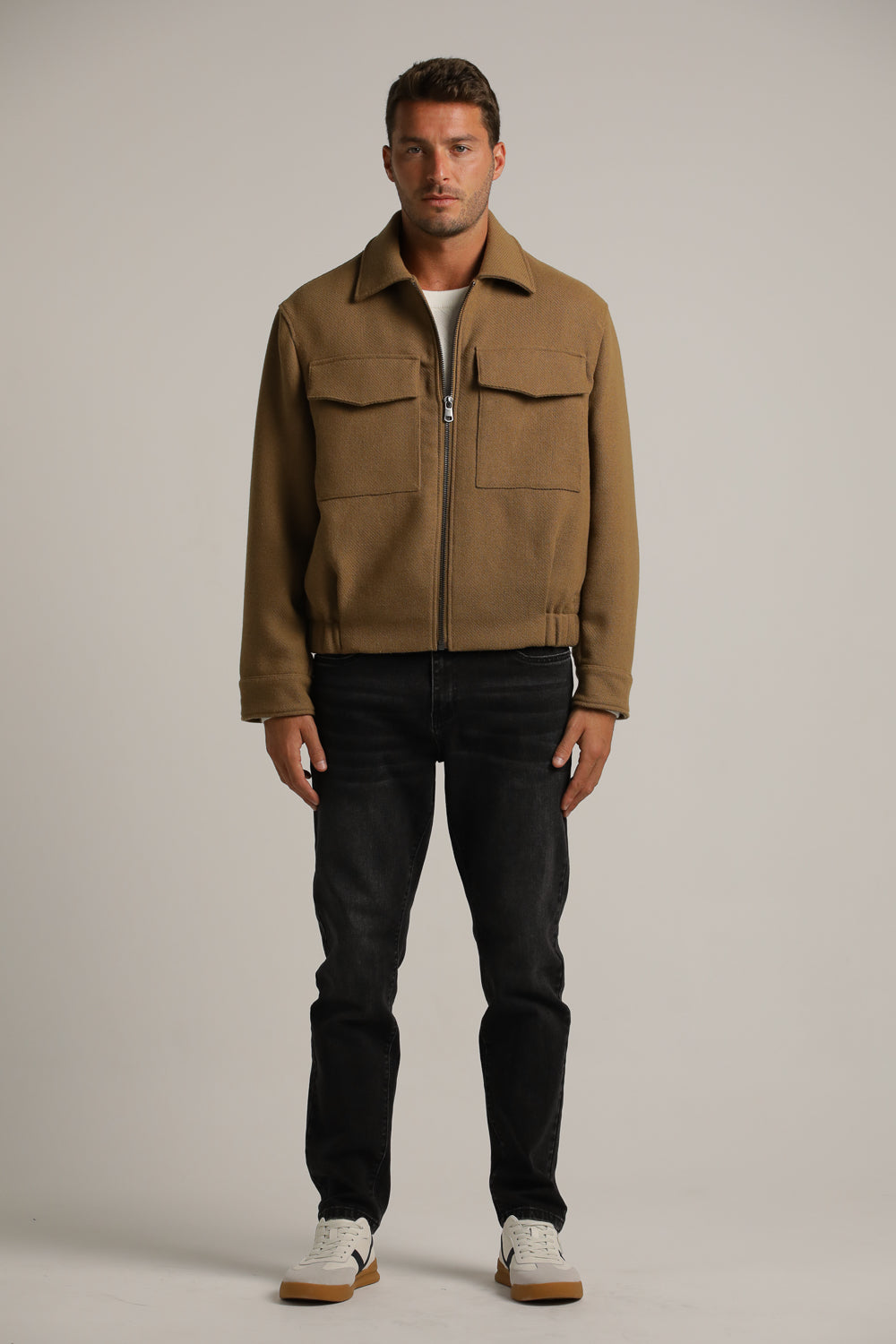 ג'קט בומבר במרקם ארוג מובלט | קנת קול