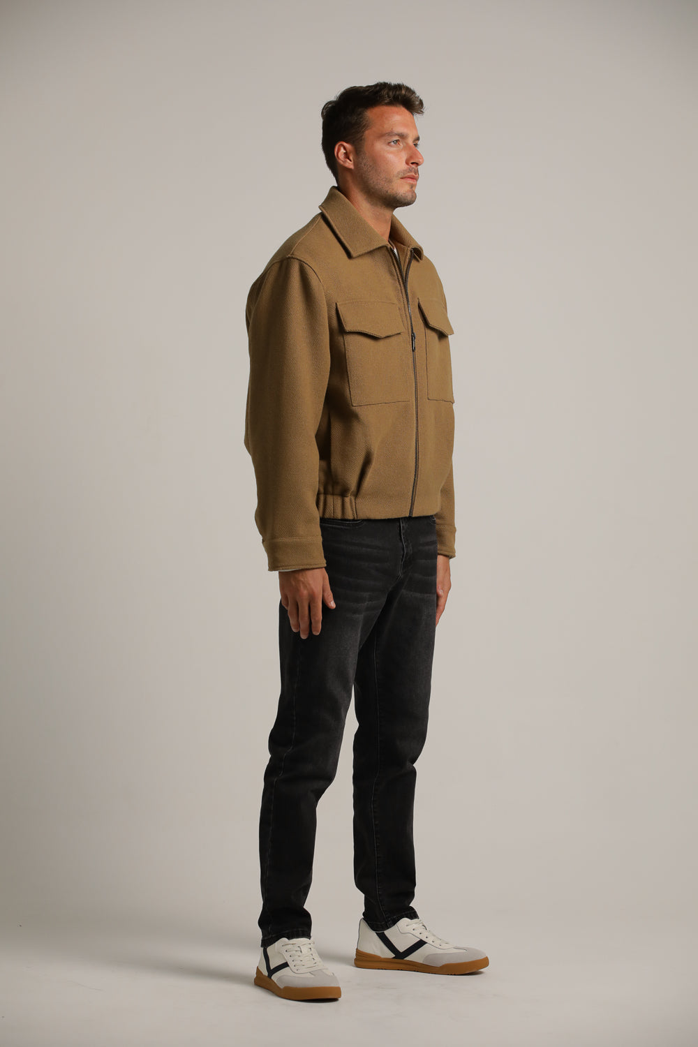 ג'קט בומבר במרקם ארוג מובלט | קנת קול