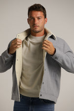 ג'קט טרקר עם בטנה במראה פרווה טבעונית | קנת קול