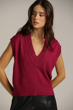 ווסט סרוג עם מחשוף וי עמוק | קנת קול