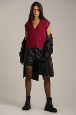 ווסט סרוג עם מחשוף וי עמוק | קנת קול