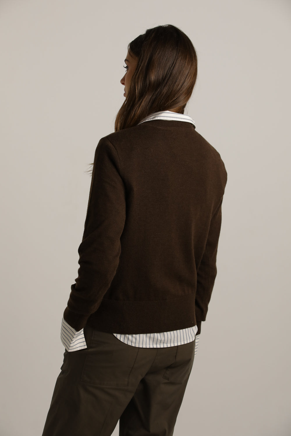 קרדיגן סריג ארוך עם כפתרה קדמית | קנת קול