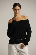 סריג אוף דה שולדר עם שרוולים ארוכים | קנת קול