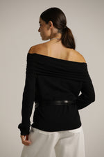 סריג אוף דה שולדר עם שרוולים ארוכים | קנת קול