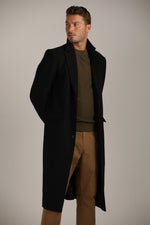 מעיל קלאסי ארוך במרקם צמרי | קנת קול