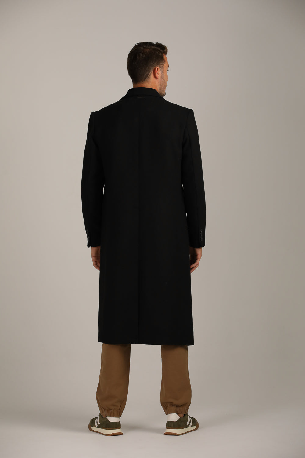 מעיל קלאסי ארוך במרקם צמרי | קנת קול