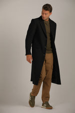 מעיל קלאסי ארוך במרקם צמרי | קנת קול