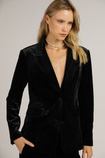 ג'קט קטיפה שחור בסגנון מחויט | קנת קול