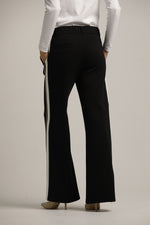 מכנסיים רחבים בסגנון מחויט עם פסי צד | קנת קול