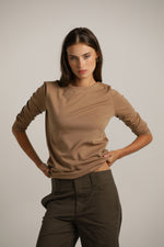 טישירט בייסיק עם שרוולים באורך 3/4 | קנת קול