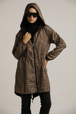 מעיל פארקה דו-צדדי עם קפוצ'ון | קנת קול