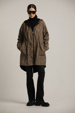 מעיל פארקה דו-צדדי עם קפוצ'ון | קנת קול