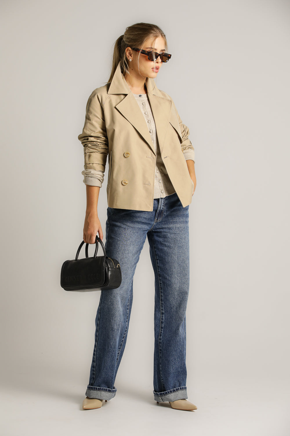 תיק צד מעור בעיצוב מלבני | קנת קול 