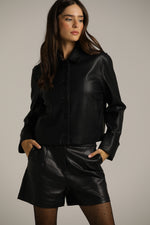 ג'קט דמוי עור בגזרה ישרה | קנת קול