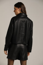 ג'קט דמוי עור בגזרה ישרה | קנת קול