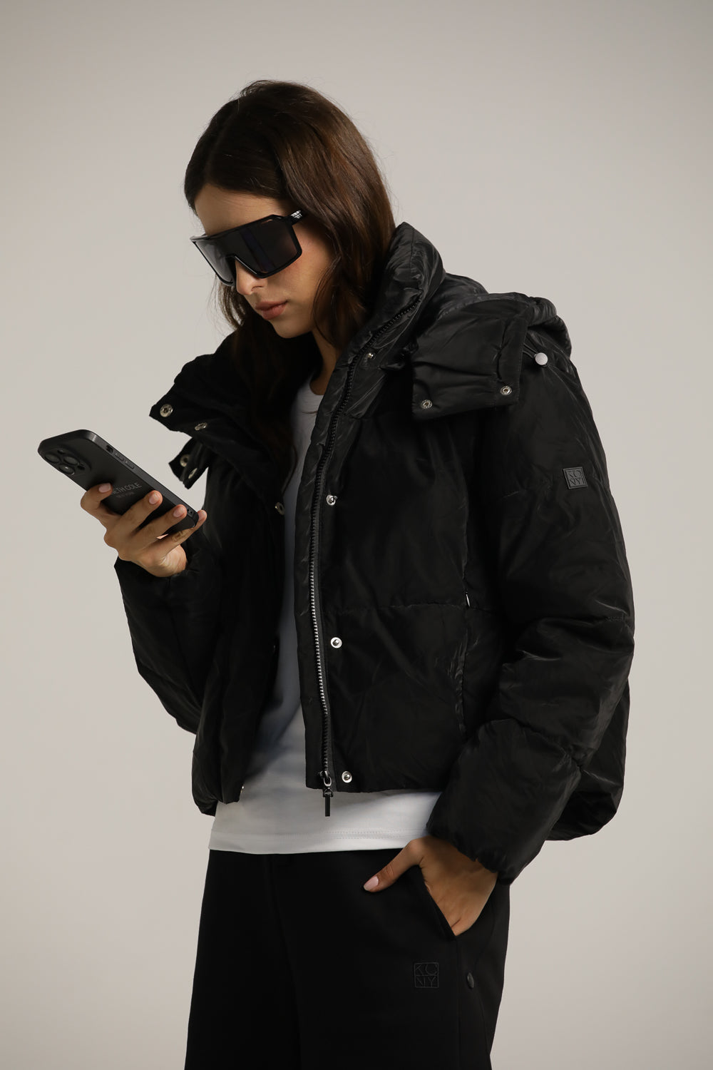 מעיל פוך קצר עם כובע נשלף | קנת קול