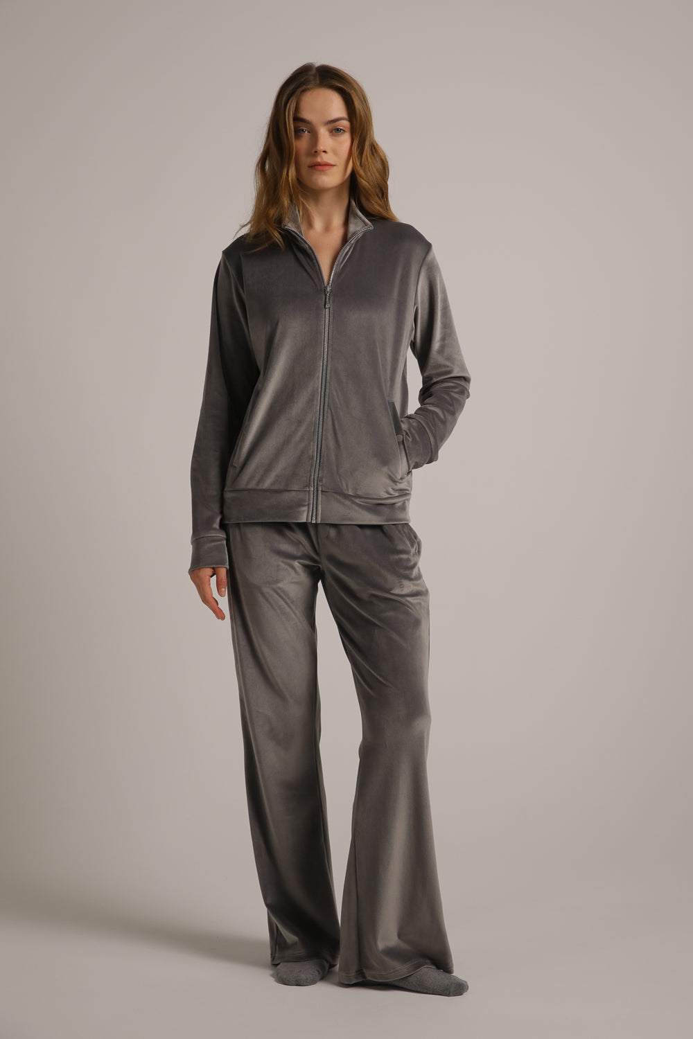 סווטשירט קטיפה עם צווארון | קנת קול