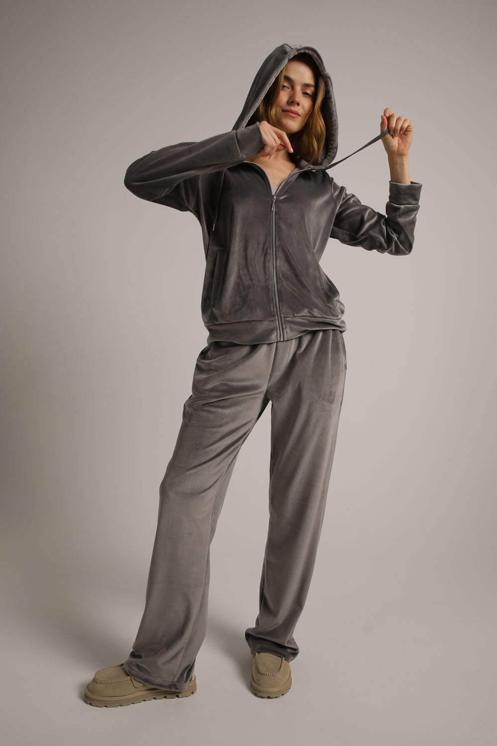 סווטשירט קטיפה עם רוכסן | קנת קול