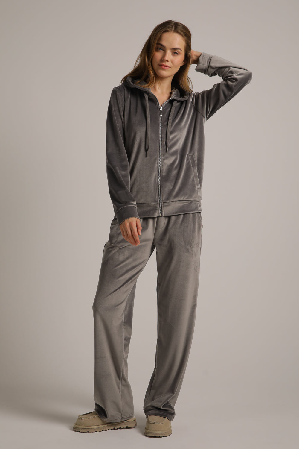 סווטשירט קטיפה עם רוכסן | קנת קול