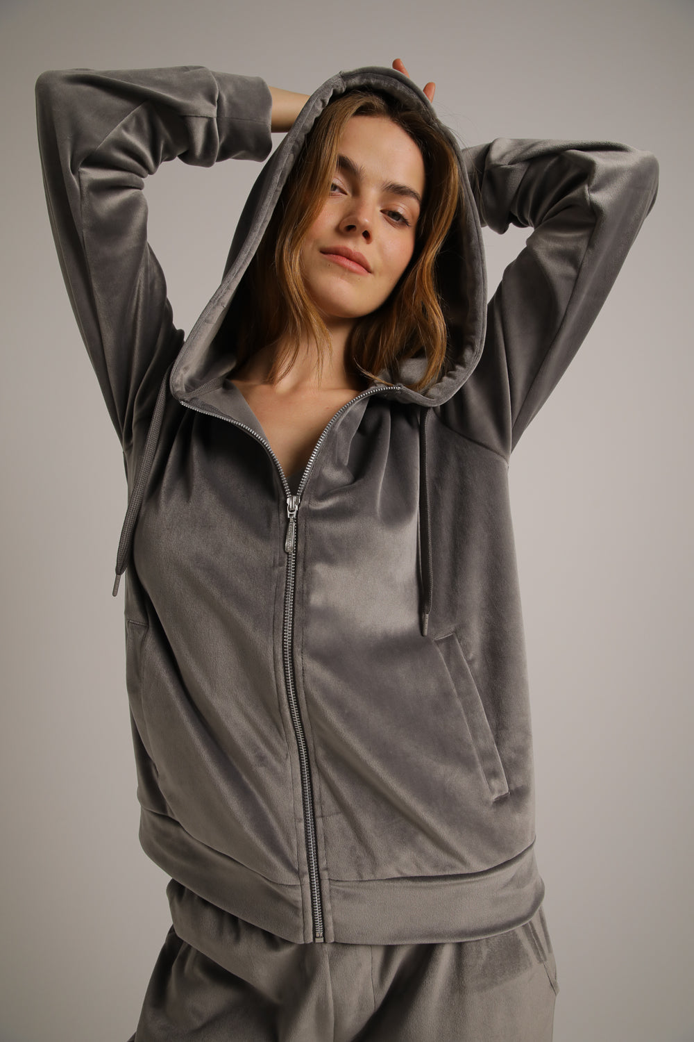 סווטשירט קטיפה עם רוכסן | קנת קול