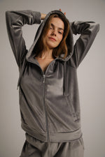 סווטשירט קטיפה עם רוכסן | קנת קול