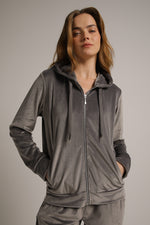 סווטשירט קטיפה עם רוכסן | קנת קול